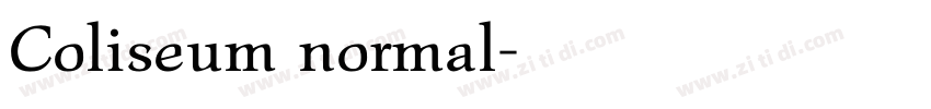 Coliseum normal字体转换